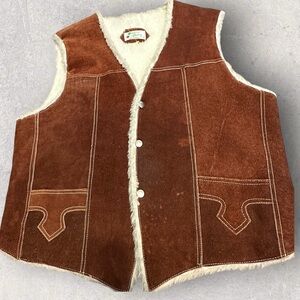 Vintage 70’s Western Leather Vest
